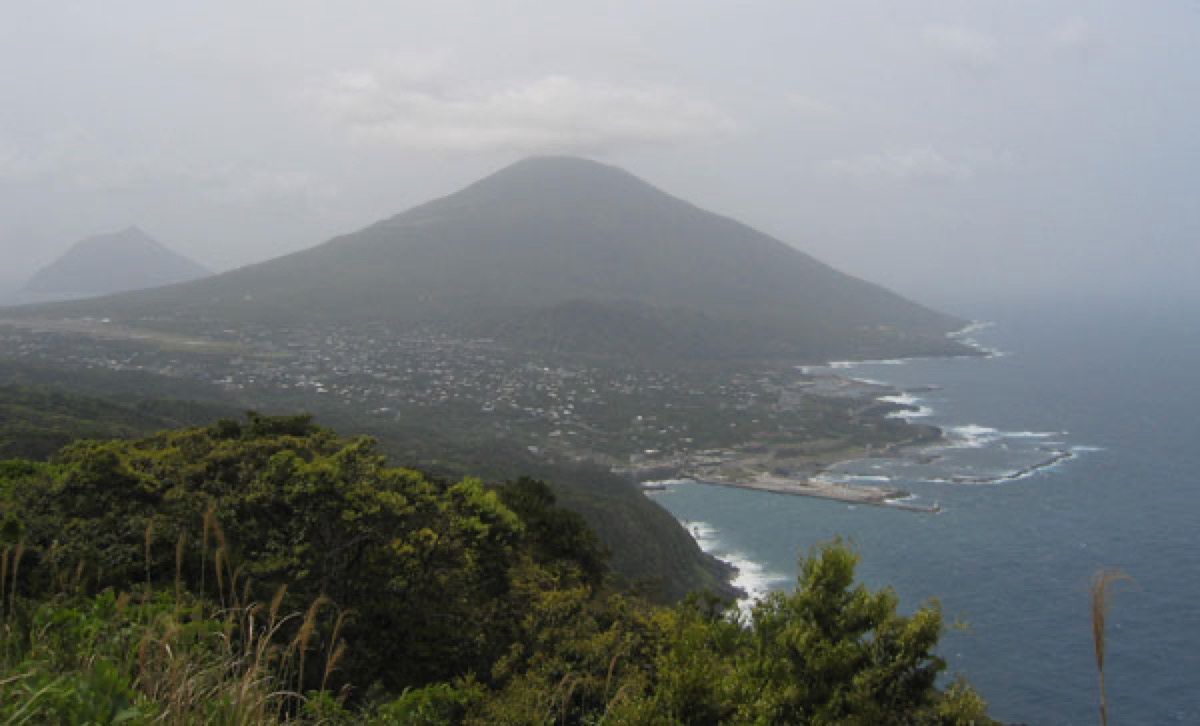Hachijojima landscape and Hachijo Fuji