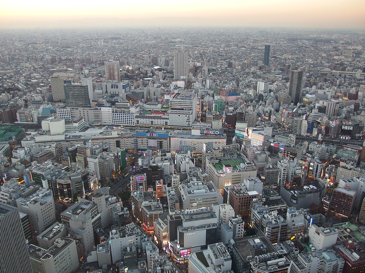 Ikebukuro streetscape · not the restaurant