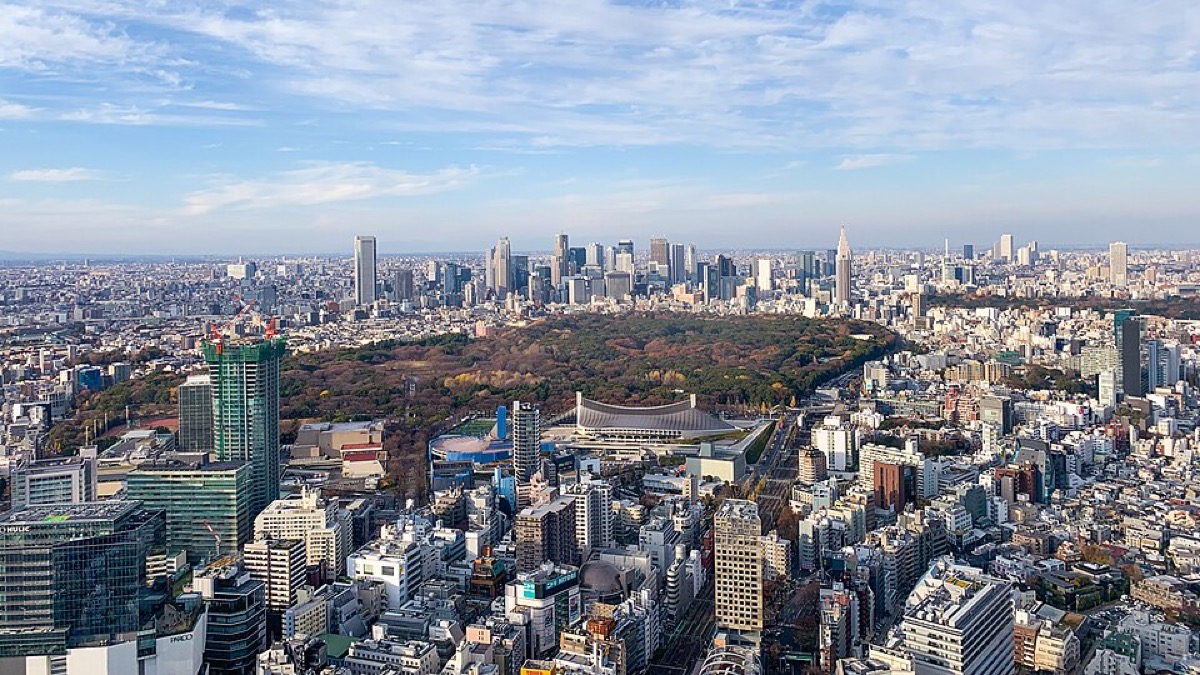 Looking north from Shibuya Scramble Square in 2019